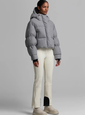 Cordova 2025女士秋冬新款灰色连帽保暖羽绒服滑雪服运动夹克外套