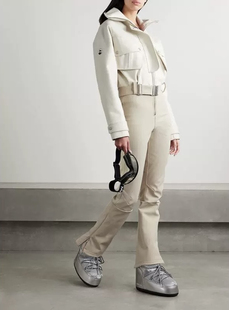 CORDOVA 女士秋冬新款一体配腰带双色羊毛混纺斜纹布连体滑雪服