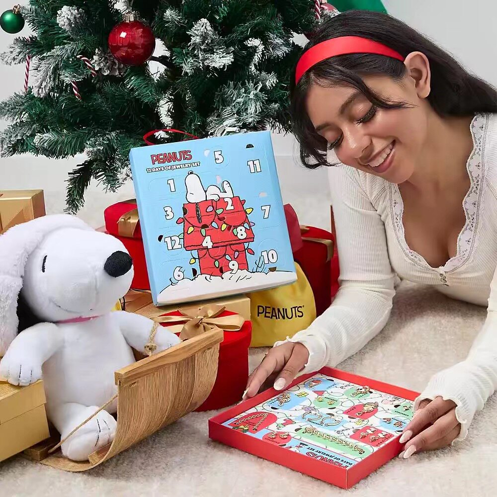 【包邮税】Snoopy Jewelry联名款2025圣诞倒数首饰日历礼物套装