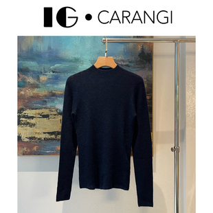 秋冬重磅一体成型无缝半高领亲肤打底针织衫 CARANGI品牌 IG8F102