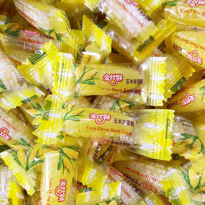 包邮 婚庆喜糖金丝猴玉米硬糖散装500g