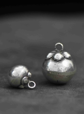 妖家出品手工银纯银柿子铃铛