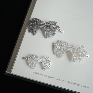 胸针 纯银蝴蝶结发夹 ADF59 泰国进口 妖家