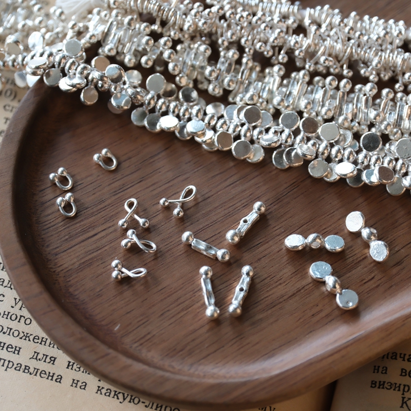 手工银纯银隔珠泰国进口