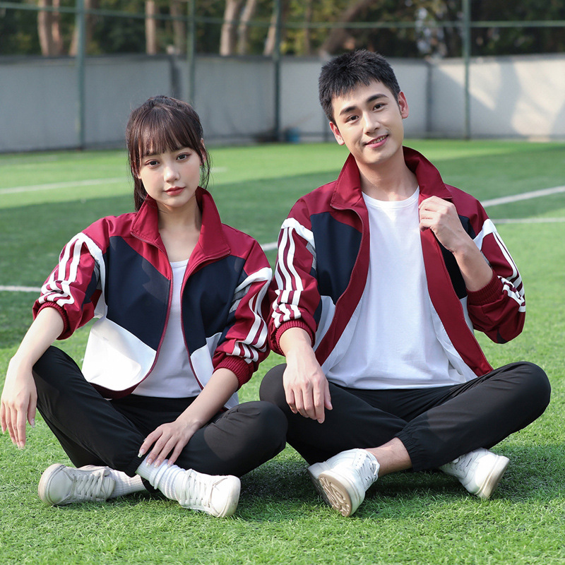 胖东来NK春秋季初高中学生校服两件套情侣休闲运动套装男女款班服