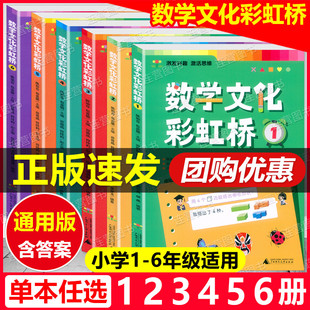 数学文化彩虹桥1/2/3/4/5/6册 全国通用小学1-6年级适用 扫码听课 含答案 小学生阅读课外书籍了解数学的文化培养孩子数学阅读兴趣