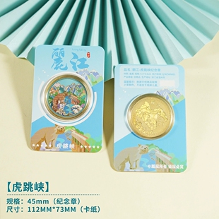 丽江虎跳峡文创礼品旅游景区伴手礼纪念币丽江古城泸沽湖束河古镇