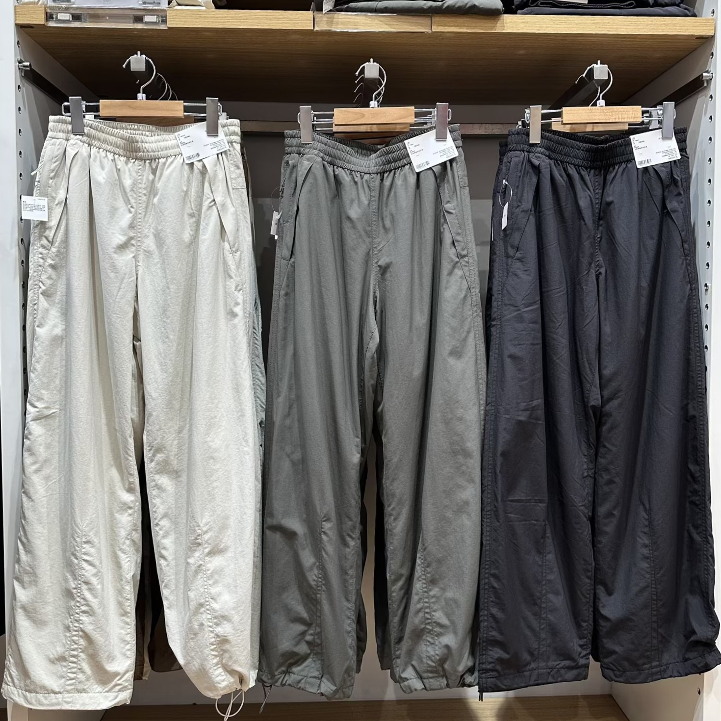 女装保暖休闲长裤/休闲裤裤子25秋冬新款松紧腰加绒直筒裤R479402