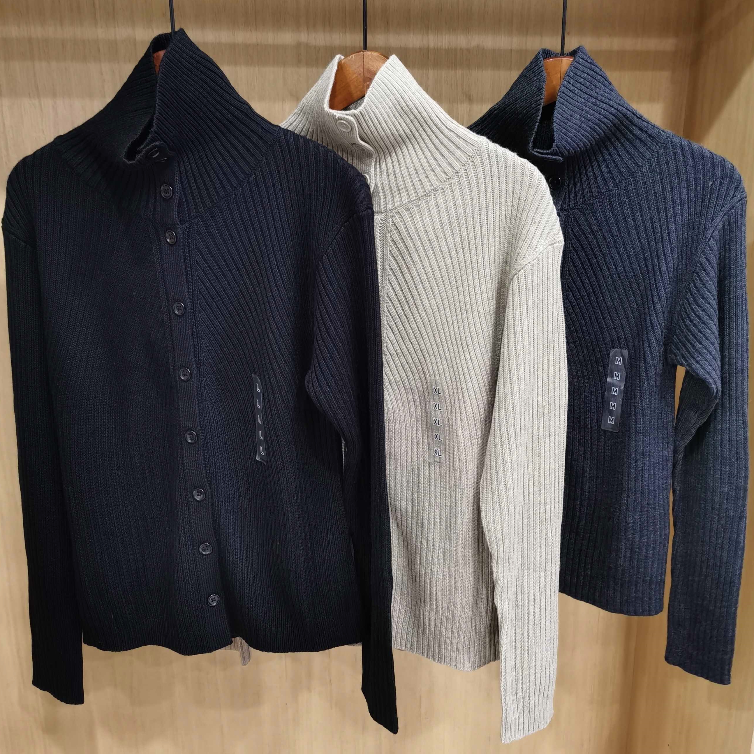 合作款女装美利奴羊毛混纺高领针织开衫毛衣毛衫外套上衣R480107