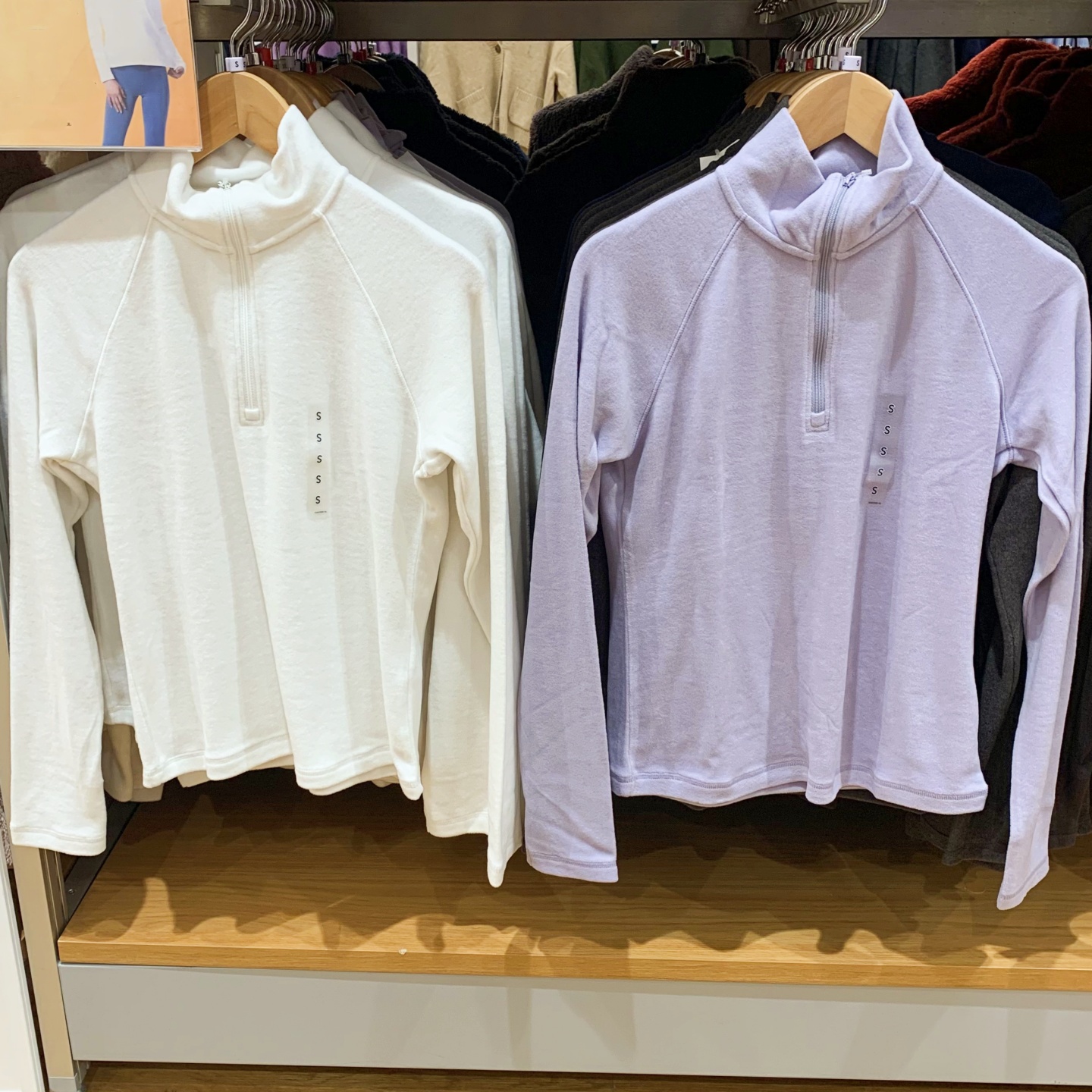 女装弹力摇粒绒半拉链套头衫/25秋冬新款保暖上衣打底衫R479693