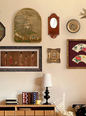 玉楼春中式国潮风组合装饰画复古客厅沙发背景墙挂画玄关卧室壁画