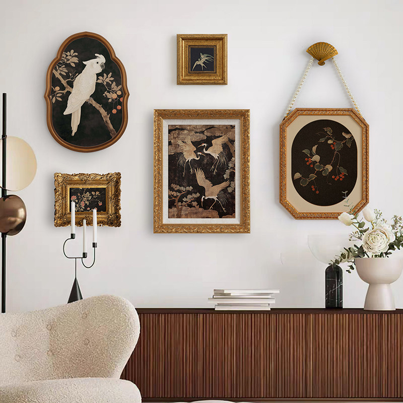 《瑞鹤》法式中古风仙鹤国风装饰画书房客厅餐厅斗柜墙面壁饰挂画,家居饰品,现代装饰画,淘宝优惠券,粉丝福利购,淘宝优惠卷