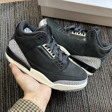 Nike Air Jordan3 AJ3黑水泥爆裂纹女中帮复古篮球鞋CK9246-001