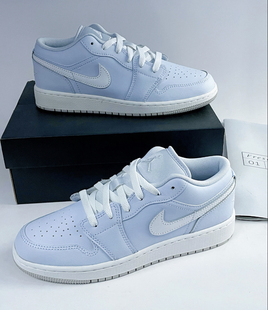 耐克鞋柜Air Jordan 1 Low白蓝色低帮复古篮球鞋FV8486-400