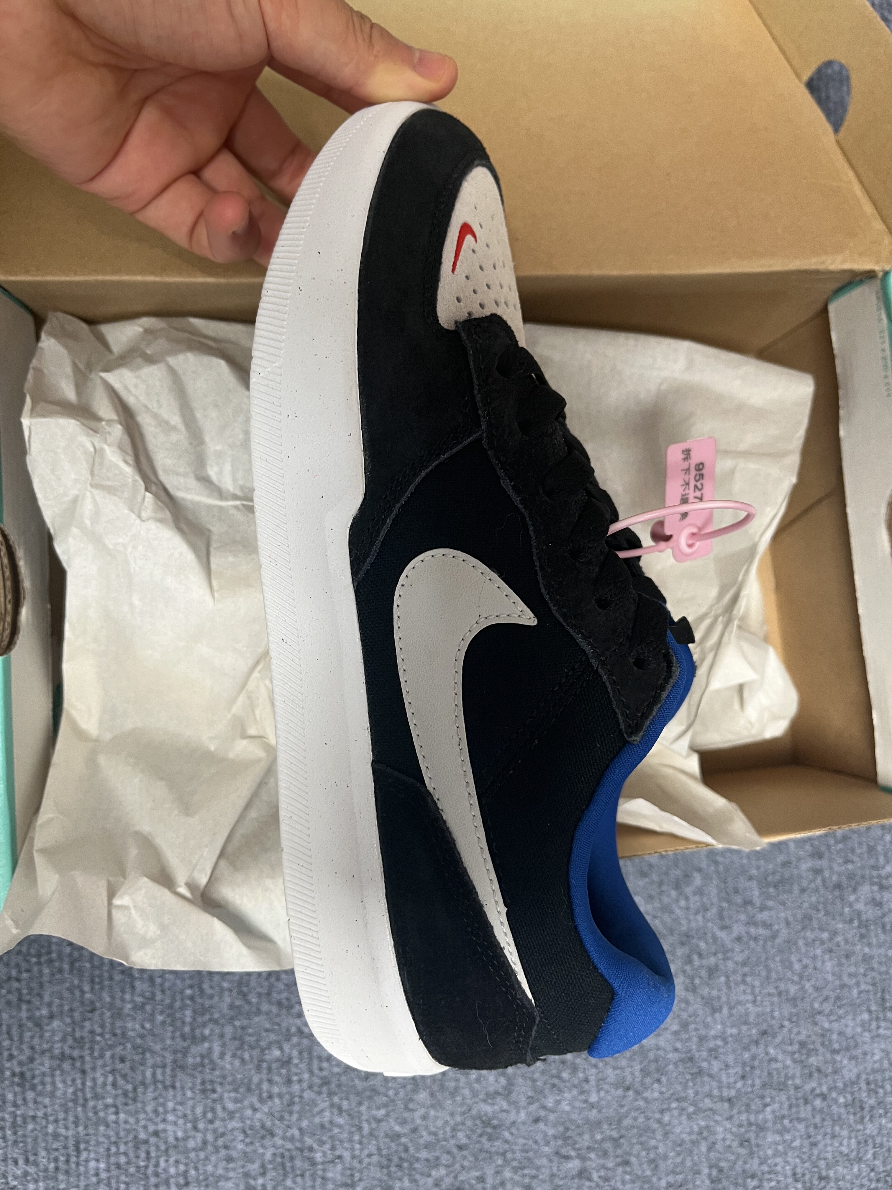 Nike SB Force 58耐磨防滑低帮板鞋男女同款黑白蓝 CZ 2959-002