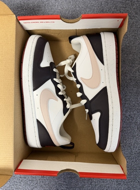 NikeCourt 合成革 SE 低帮 板鞋 白黑 男女同款IF3402-100