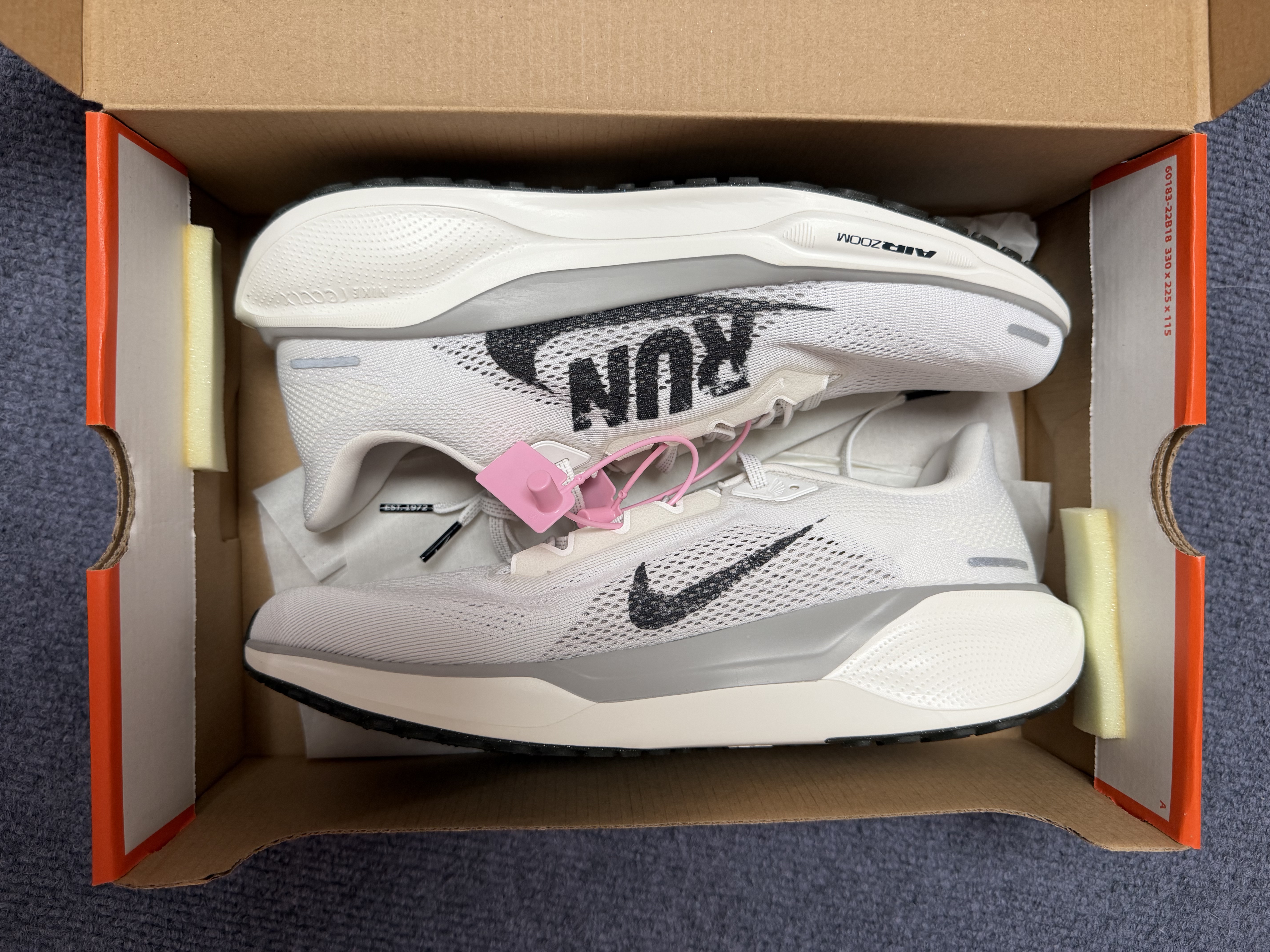 NIKE耐克倒钩飞马41男鞋跑步鞋灰白色PEGASUS 41运动鞋IB5697-100