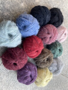 燕赵蠡毛线 手编马海毛 秘鲁皇家苏里羊驼马海毛50g云朵版