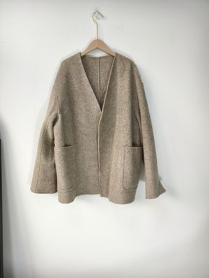 ZOWZOW宽松羊毛驼绒大衣