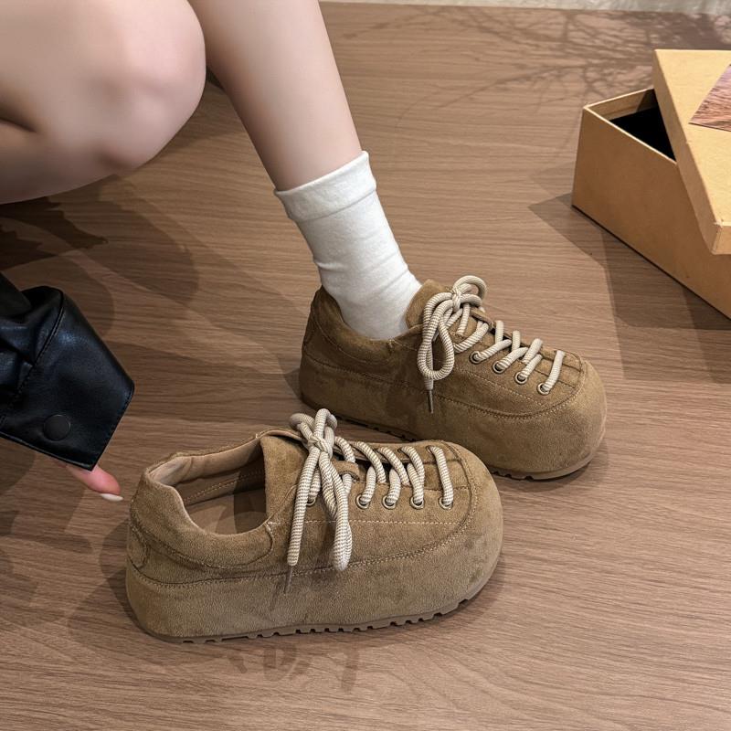厚底增高丑萌大头勃肯鞋女2025秋季新款松糕单鞋子休闲运动德训鞋
