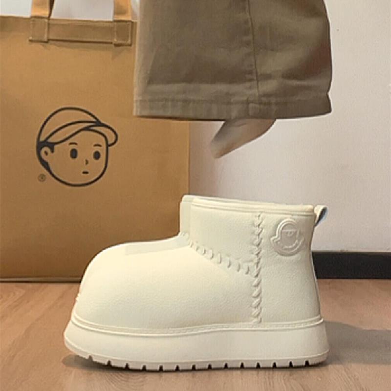 卡皮巴拉~5CM增高厚底雪地靴女2025冬季新款皮毛一体加绒保暖棉鞋