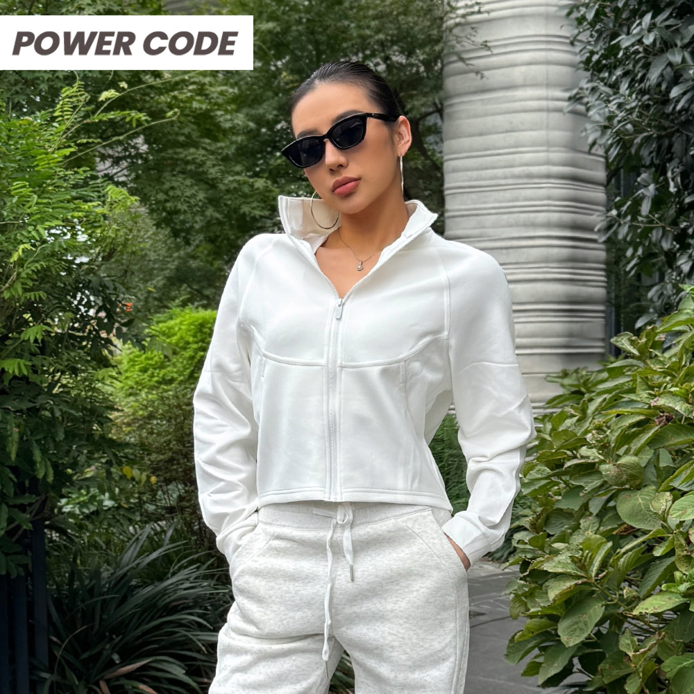 秋季新款修身瑜伽外套户外带口袋