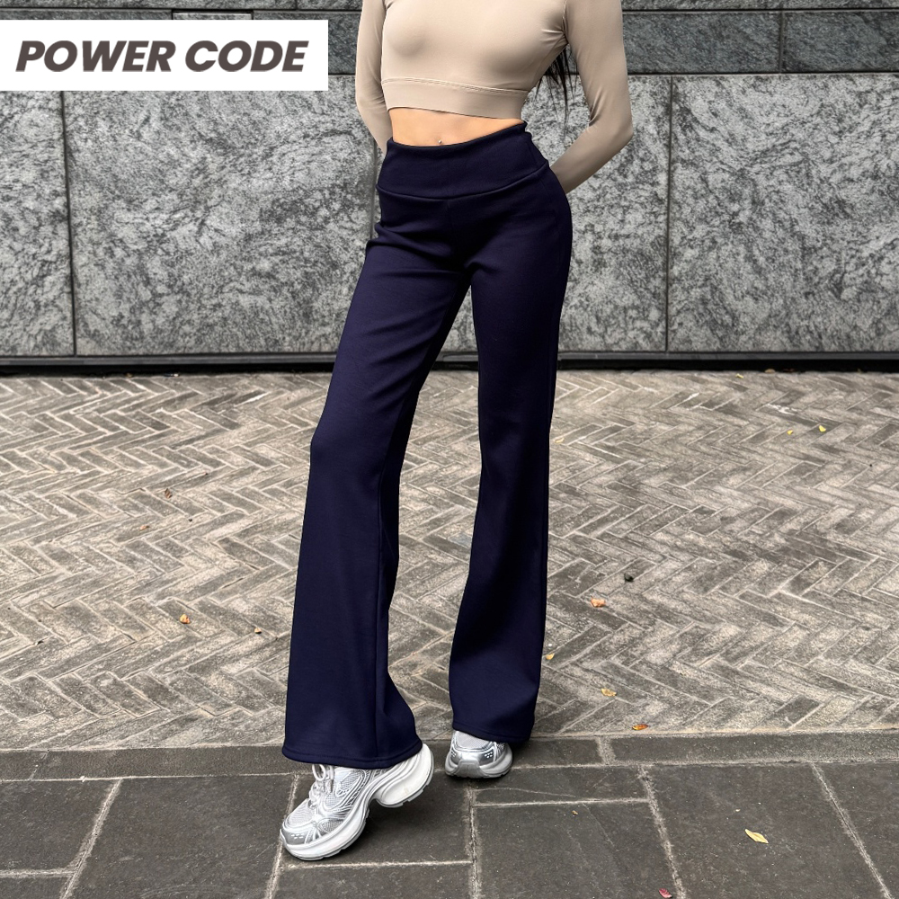 秋冬微喇裤保暖加绒瑜伽喇叭卫裤