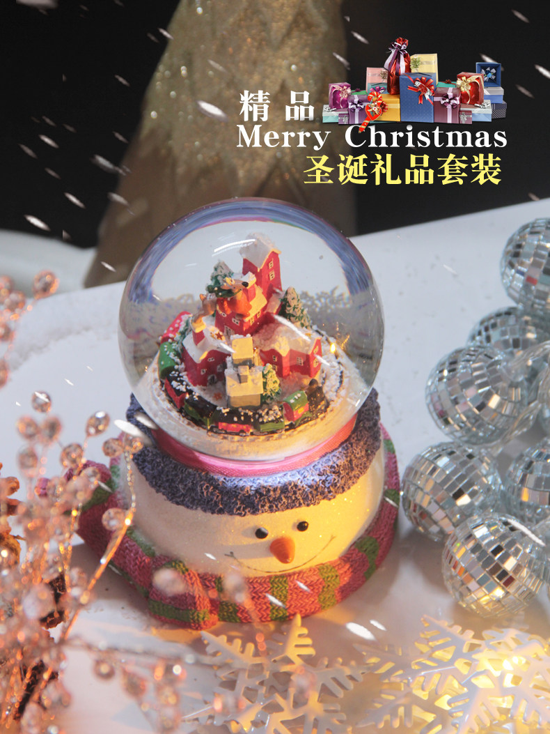 2023 미국 신제품 눈송이 크리스마스 크리스탈 공 엘크 뮤직 박스 뮤직 박스 스노우 어린이 크리스마스 선물
