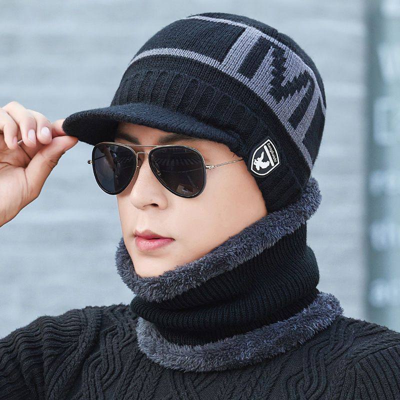 冬季帽子男套头帽秋冬潮流毛线帽男针织帽加绒加厚骑车保暖防寒帽,运动/瑜伽/健身/球迷用品,遮阳帽/沙滩帽,淘宝优惠券,粉丝福利购,淘宝优惠卷