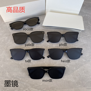 gm墨镜PALE款 新品 板材墨镜ROCO窄边复古潮流PLO方太阳镜圆脸
