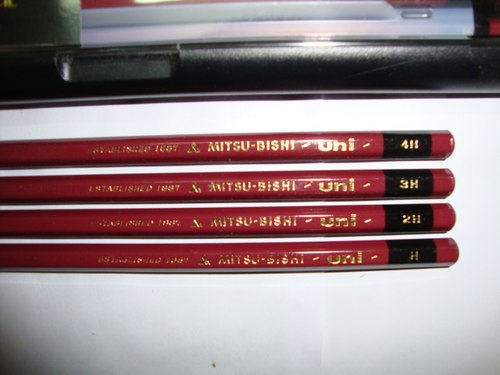 UNI铅笔红色三菱1887原装正品