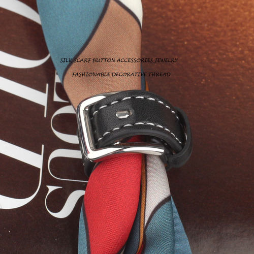 男士皮扣丝巾扣Twilly马头飞马高级感适用于爱马仕方巾轻奢围巾搭