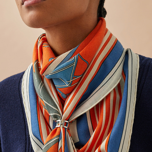 rond丝巾扣黄铜配饰金字塔高档扣环围巾扣两用披肩打结方巾扣奢华