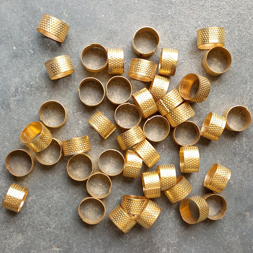手缝辅助工具套手指顶针/顶针箍 布艺手工DIY 十字绣针线镀铜顶针