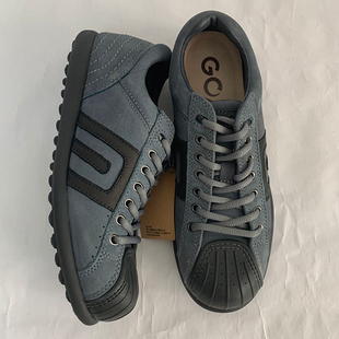 断码特价！第五街百搭男女情侣款牛皮鞋经典复古休闲贝壳头鞋子