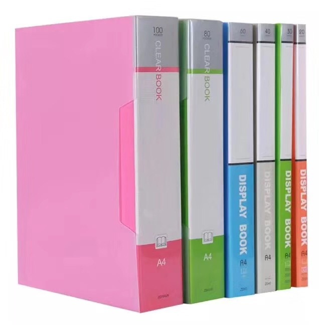 红杰A4资料册办公学生练习收纳册插页文件夹报价单收集册2个