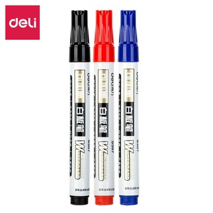 得力S507可加墨白板笔可擦红色蓝色黑色可加墨1.8mm粗白板笔 6807