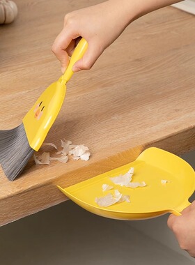 小扫把簸箕套装小学生桌面清洁刷儿童迷你小扫帚小黄鸭加厚垃圾铲