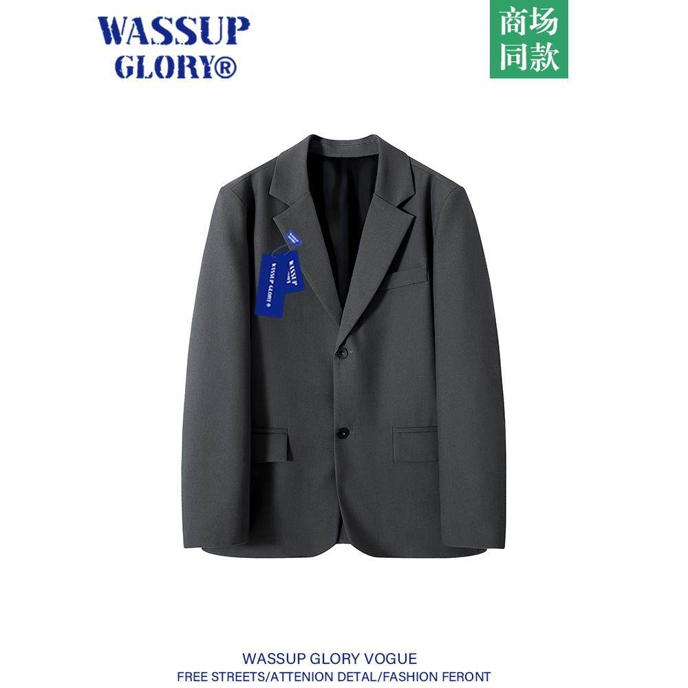 WASSUP GLORY休闲西服外套男春秋高级感痞帅宽松正装上衣潮牌西装