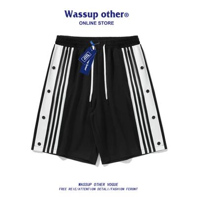 WASSUP OTHER美式排扣短裤男夏季宽松篮球运动潮牌休闲五分裤男款
