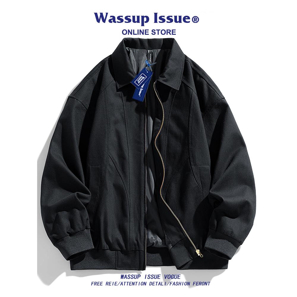 WASSUP ISSUE美式底特律工装夹克男款春秋宽松休闲衣服情侣外套男