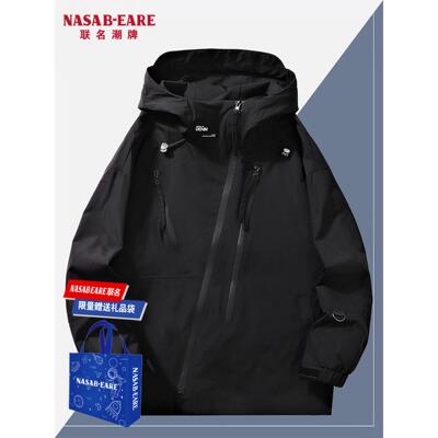 NASAB-EARE黑武士冲锋衣男款春秋情侣户外登山机能风工装夹克外套
