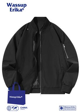 WASSUP ERIKA潮牌外套男春秋季2025年新款棒球服领教练飞行员夹克
