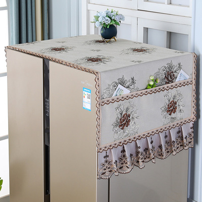 电冰箱防尘盖布双开门冰箱单开门保护罩盖巾四开门冰箱巾微波炉罩