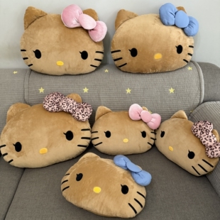 小红书爆款黑皮咖啡Kitty沙发家居懒人抱枕毯床靠垫汽车头枕颈枕