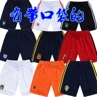 加大码带口袋运动裤丹麦足球服