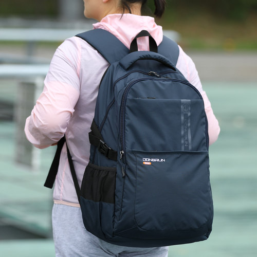 时尚格子尼龙双肩包商务旅行背包