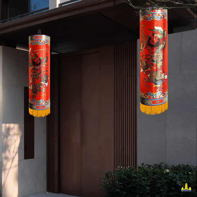 中式绸缎灯笼防水乔迁春节过年仿古中国风宫灯别墅大门口户外挂饰