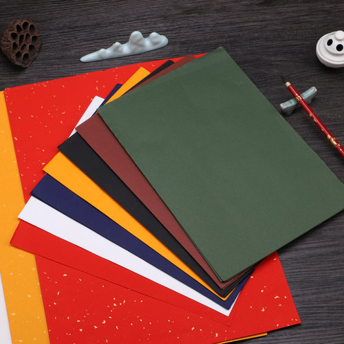 A4A3双面红色剪纸刻纸宣纸多颜