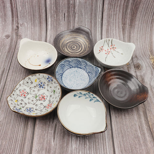 陶瓷碗有柄料理寿司钩藤樱柳